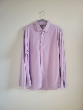 Kilburne And Finch Lilac Dress Shirt Mens Size 16.5-34/35